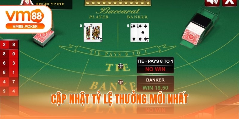 Cập nhật tỷ lệ thưởng mới nhất